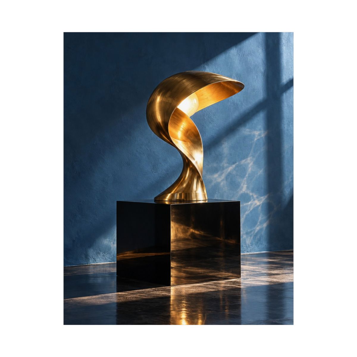 Sculptural Brass Lamp Poster product view 8