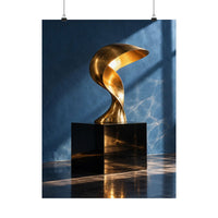 Sculptural Brass Lamp Poster product view 1
