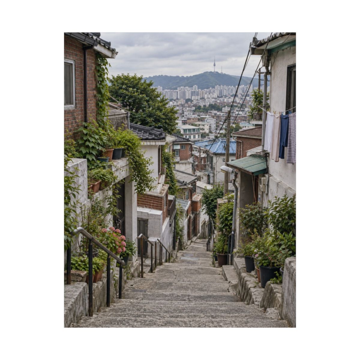 Seoul Hillside Stairway Poster product view 8