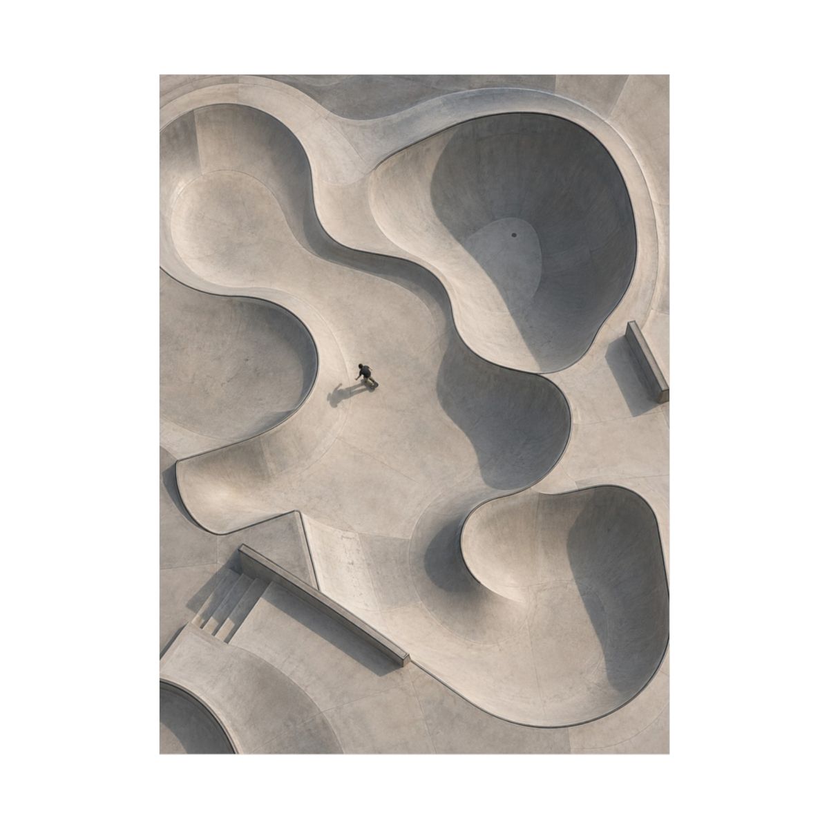 Skateboarder in Concrete Skatepark Poster product view 2