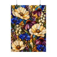 Stained Glass Wildflowers Poster product view 1