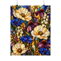 Stained Glass Wildflowers Poster product view 4