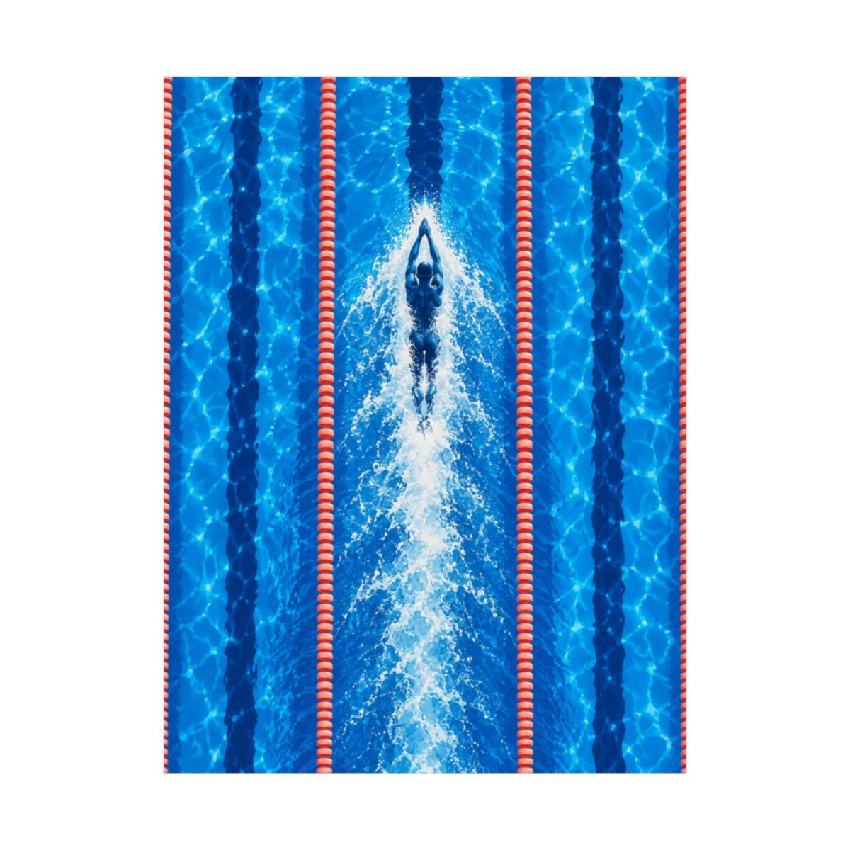 Swimmer In Lane Poster product view 2