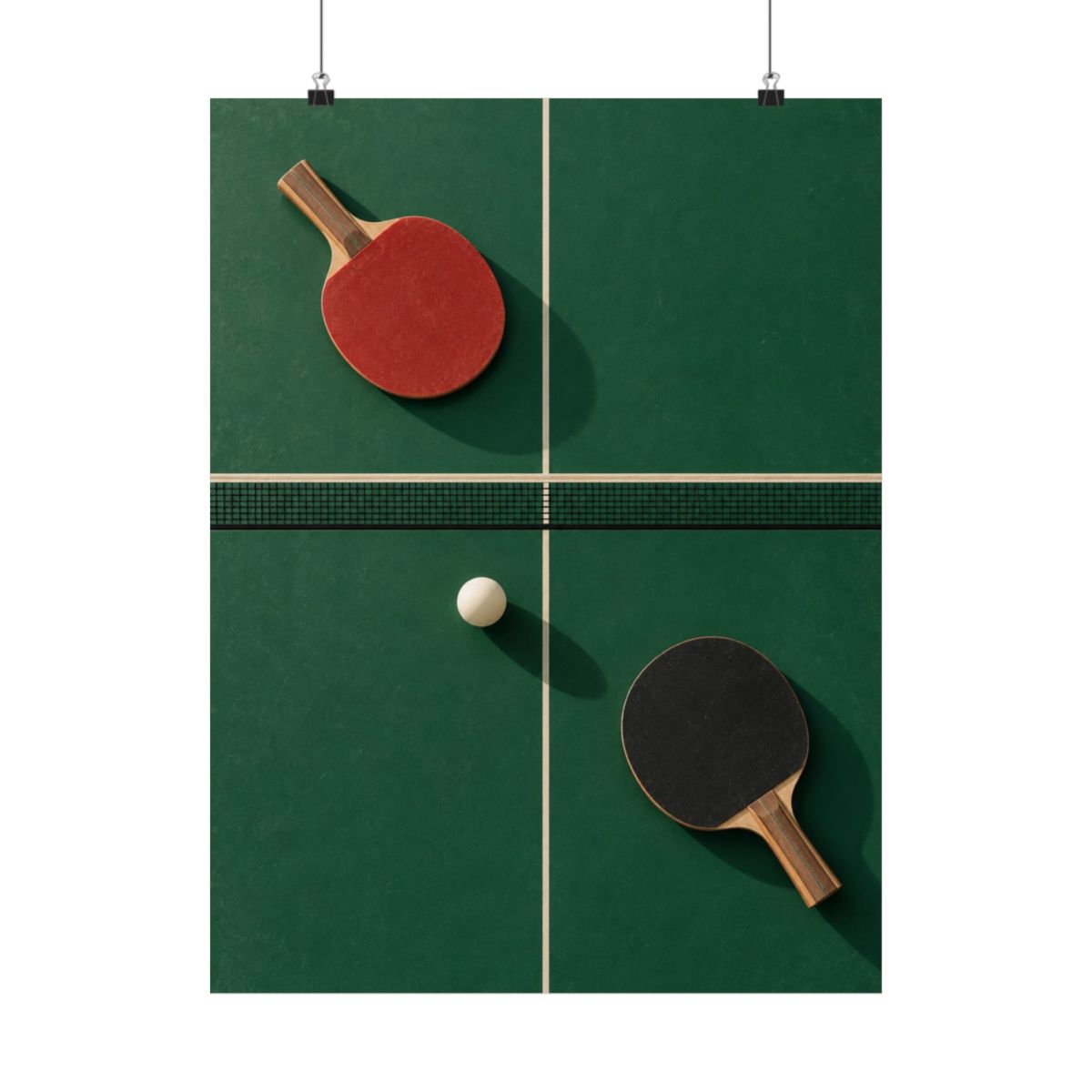 Table Tennis Geometry Poster product view 1
