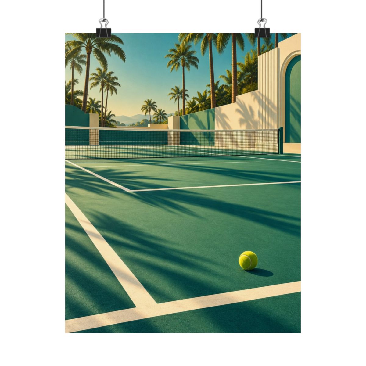 Tennis Court Shadows Poster product view 7