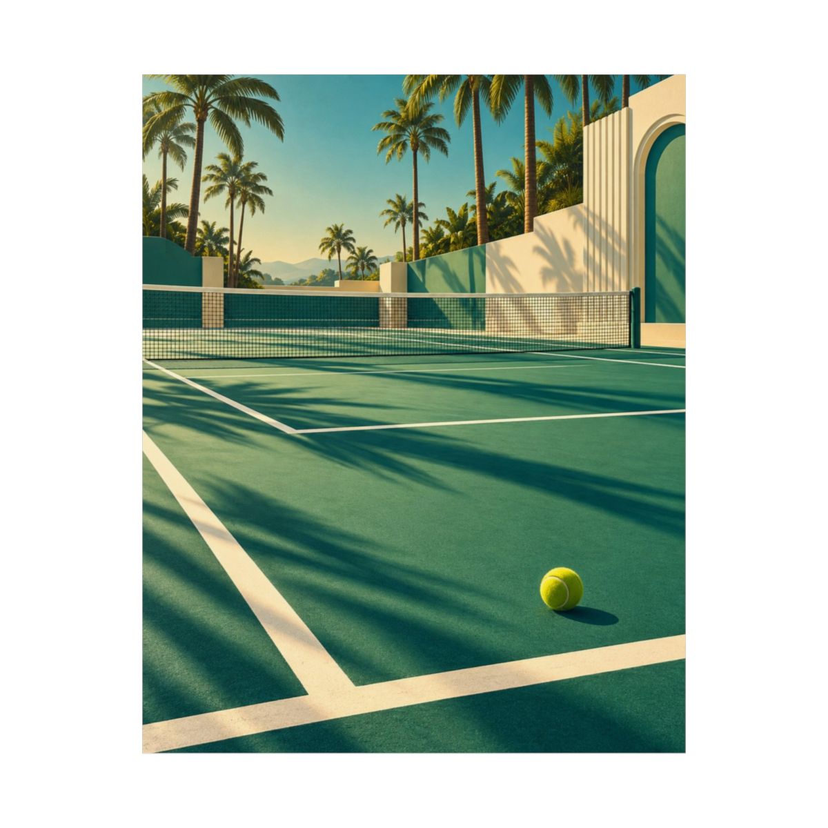 Tennis Court Shadows Poster product view 5