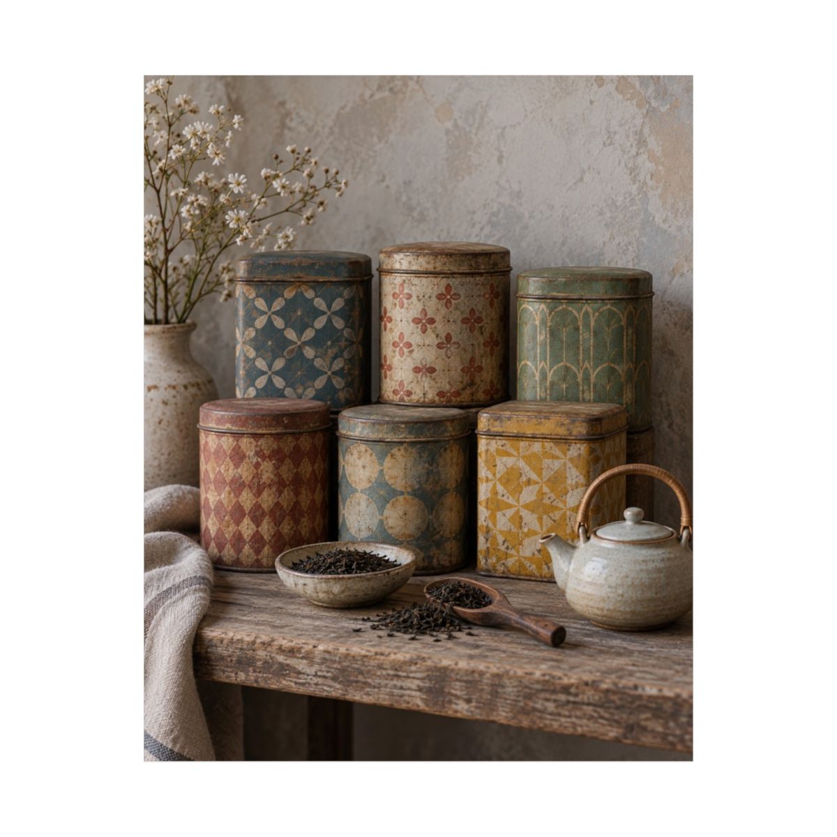 Vintage Tea Tin Collection Poster product view 5