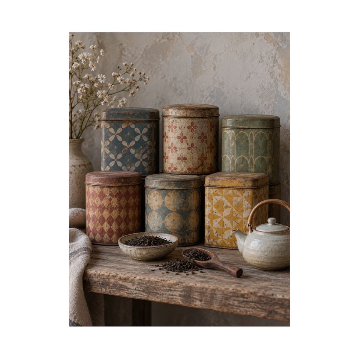 Vintage Tea Tin Collection Poster product view 2