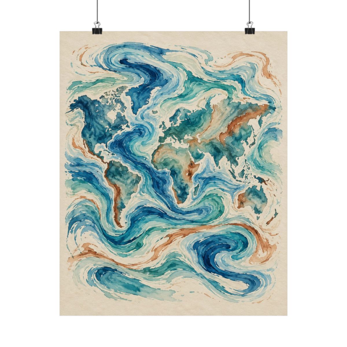 World Ocean Currents Poster product view 4