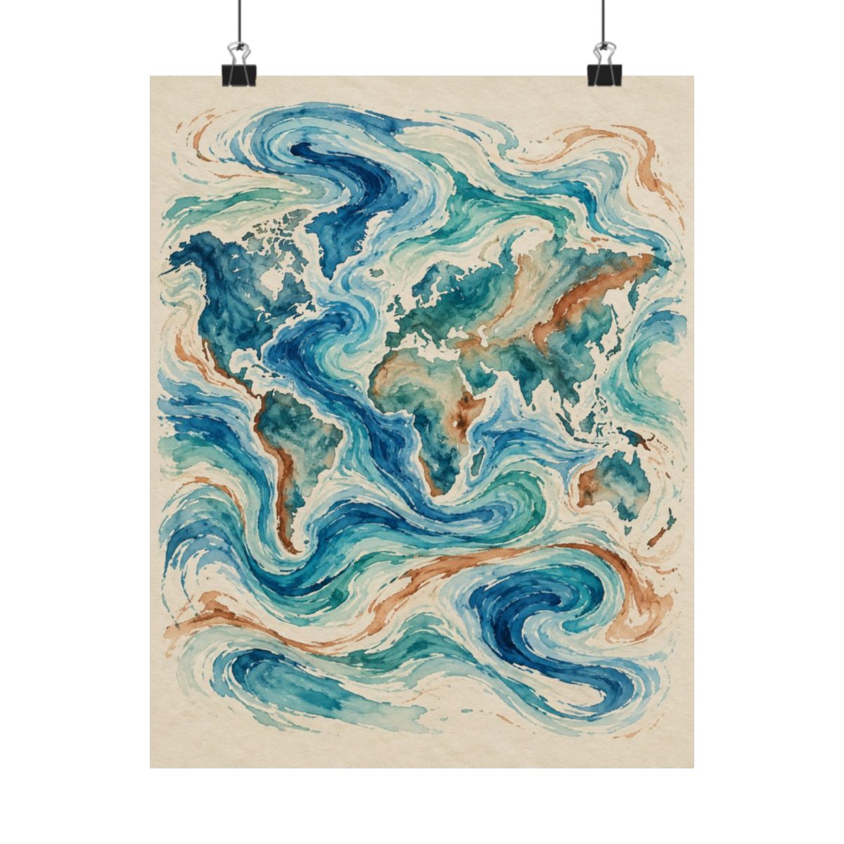 World Ocean Currents Poster product view 7