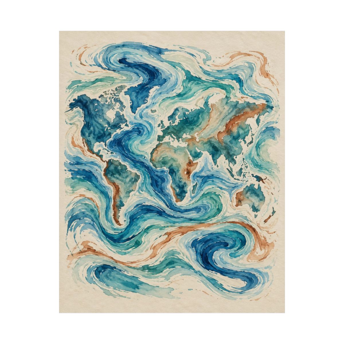 World Ocean Currents Poster product view 5